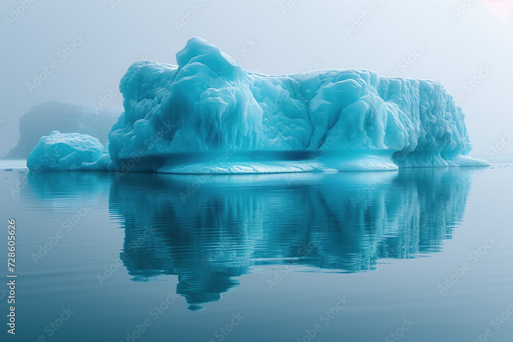 Poster glacier lagoon in iceland. background image. created with generative ai technology