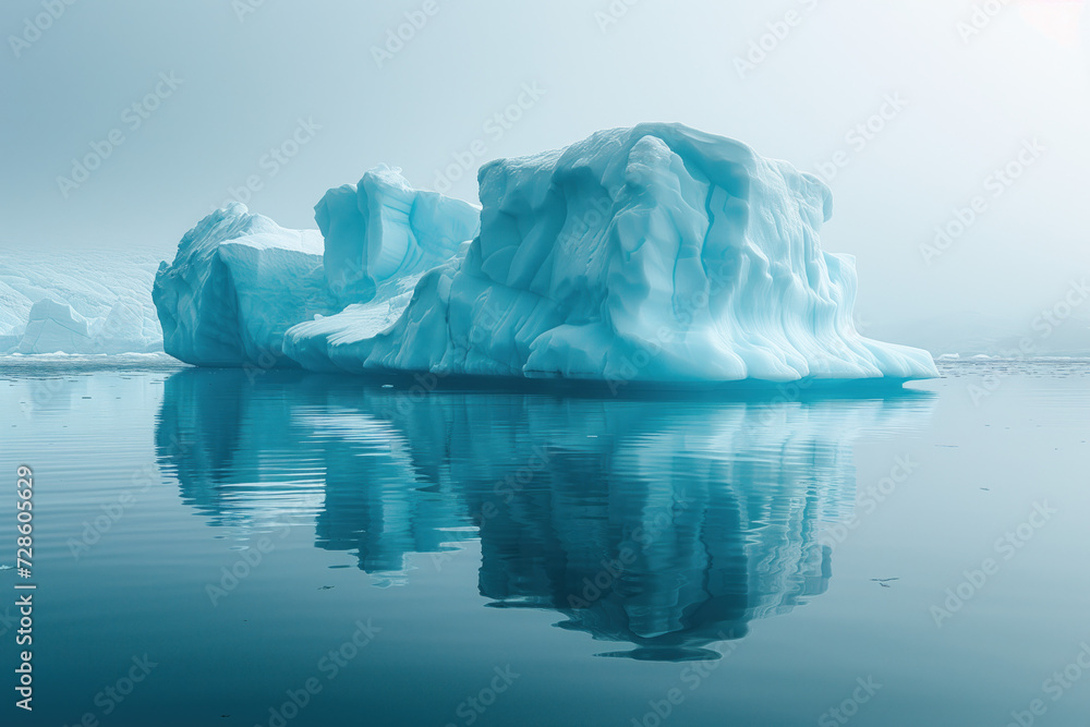 Aufkleber glacier lagoon in iceland. background image. created with generative ai technology