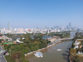 Cityscape of Guangzhou Guangdong China.