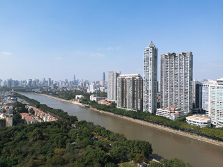 Fototapeta na wymiar Cityscape of Guangzhou Guangdong China.