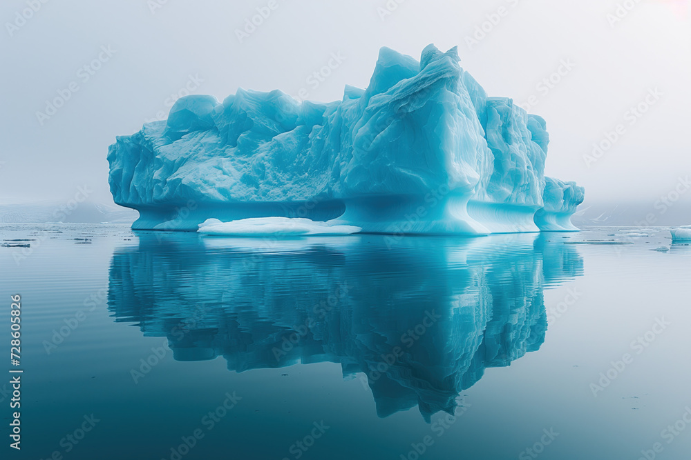 Aufkleber glacier lagoon in iceland. background image. created with generative ai technology