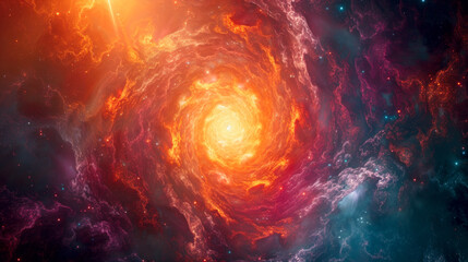 Fototapeta premium Psychedelic whirlpool of lights and colors