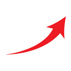 red arrow on transparent background