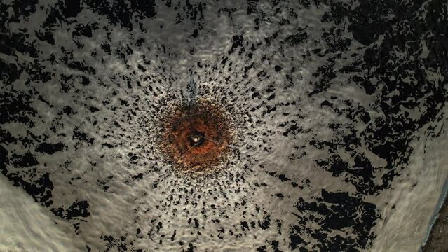 swirling water patterns at waste management.Water Treatment factory, Sewage treatment concept