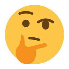 Thinking face emoji icon