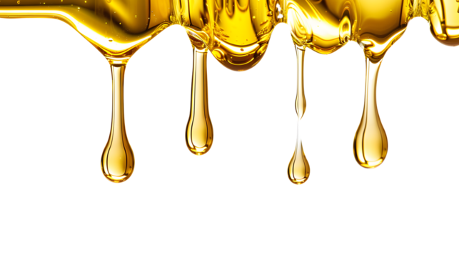 oil dripping from dropper white background. 
