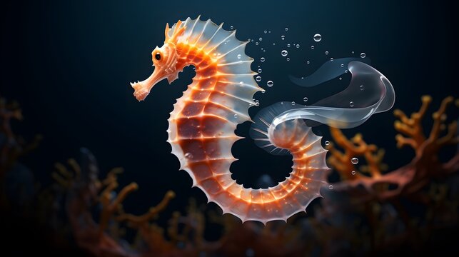 Seahorse isolated on transparent background