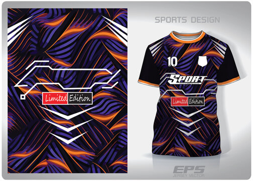 Vector sports shirt background image.flickering orange light pattern design, illustration, textile background for sports t-shirt, football jersey shirt.eps