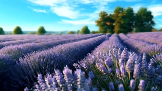 lavender flower garden. seamless loop video