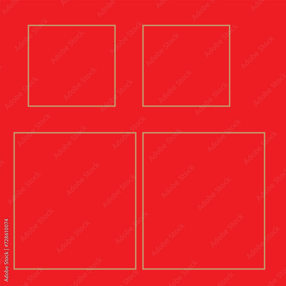 Poster glowing vintage gold frame with shadows isolated on transparent background. rectangular frame with l