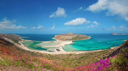A view of Balos Beach in Crete, Greece	