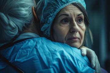 Woman in Blue Coat and Hat