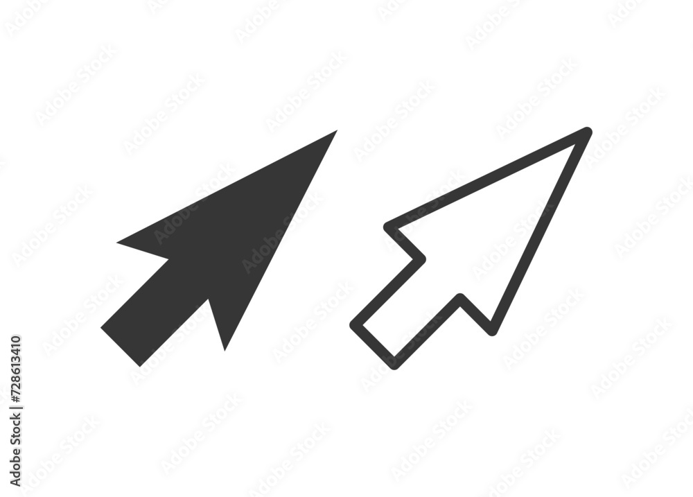 Poster cursor arrows are essential navigational symbols in computing. black and white signs indicate direct