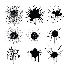 set of ink blots