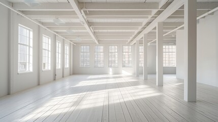 An Empty Room With White Walls and Wooden Floors