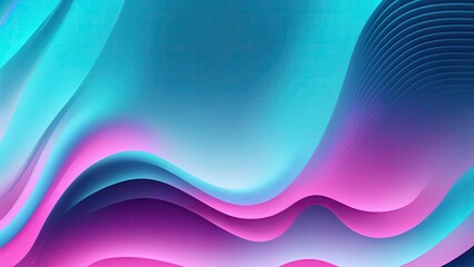 Cyan brown pink blue color Big Neon Waves gradient background