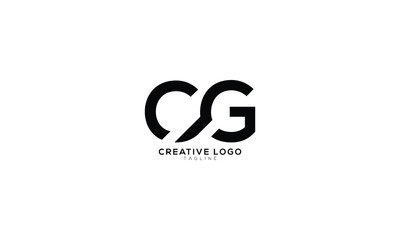CG OG Abstract initial monogram letter alphabet logo design