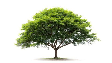 Rain tree isolated on white background. - Powered by Adobe
