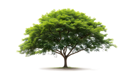 Rain tree isolated on white background.