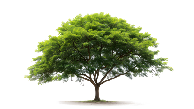 Rain tree isolated on white background.