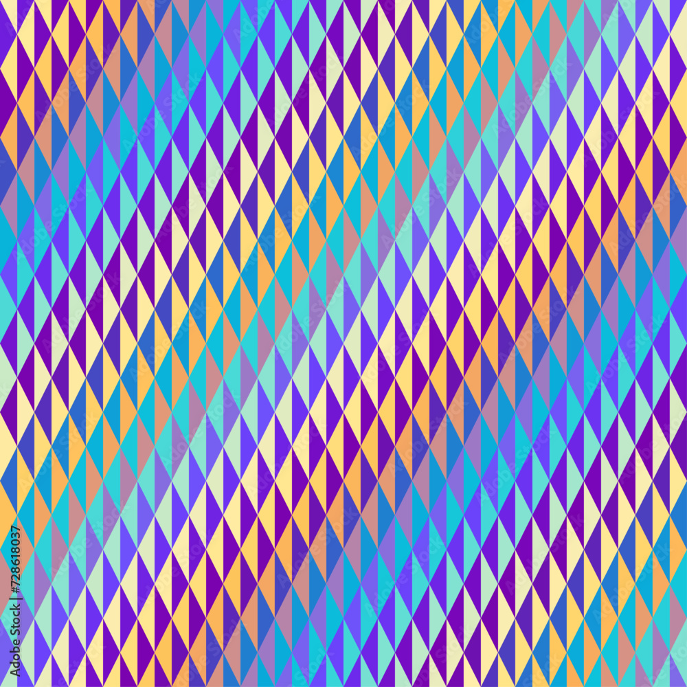 Poster Geometric abstract triangles pattern. Seamless vector pattern