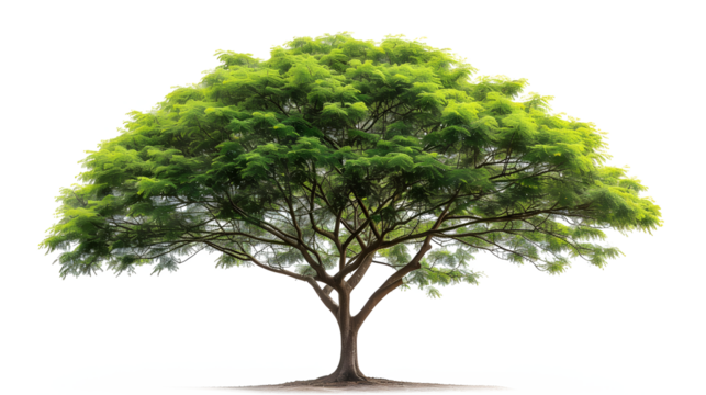 Rain tree isolated on white background.