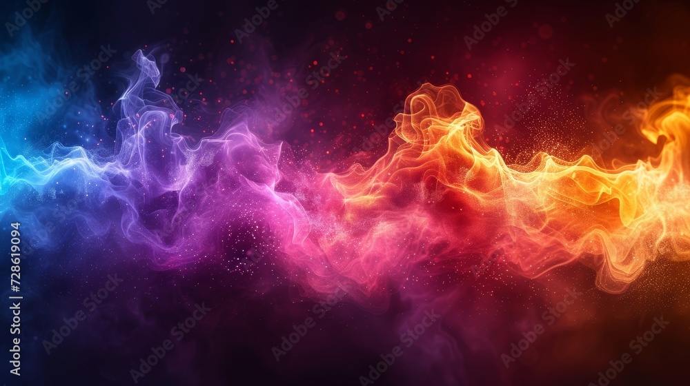 Canvas Prints an explosion of soundwaves in a mesmerizing swirl of vibrant colors
