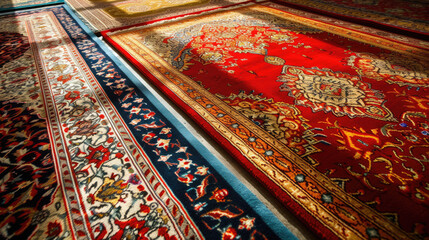 prayer mat or aesthetic red carpet, photos of prayer mats or prayer mats. photo of arabic carpet, copy space