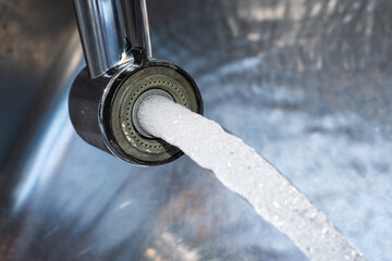 close up of a faucet