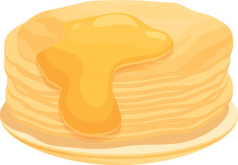 Home caviar pancakes icon cartoon vector. Menu breakfast. Happy celebration - obrazy, fototapety, plakaty