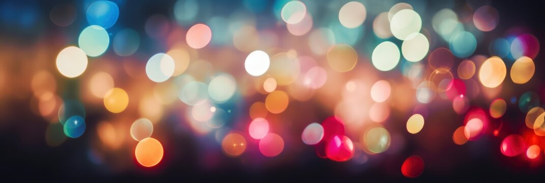 A Dynamic Bokeh Effect With Blurred Lights, Background Image, Background For Banner, HD