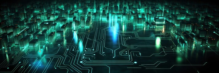 A Futuristic Circuit Board Design, Background Image, Background For Banner, HD