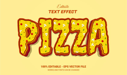 pizza editable text effect