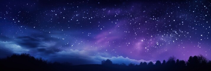 Fototapeta premium A Peaceful Stargazing Night Gradient Background, Background Image, Background For Banner, HD