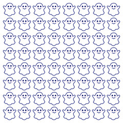 CUTE HALLOWEEN GHOSTS PATTERN TEXTURE BACKGROUND VECTOR