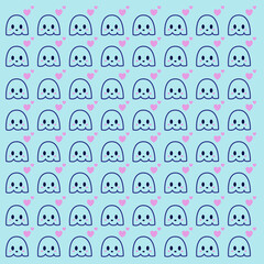 CUTE HALLOWEEN GHOSTS PATTERN TEXTURE BACKGROUND VECTOR