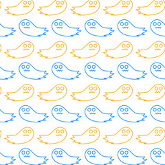 CUTE HALLOWEEN GHOSTS PATTERN TEXTURE BACKGROUND VECTOR