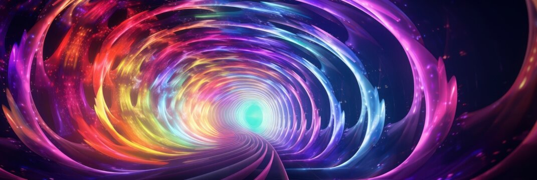 A Psychedelic Tunnel With Swirling Pattern, Background Image, Background For Banner, HD
