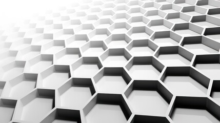 Can you generate a dynamic background build up like honeycombs with white background and black graphics