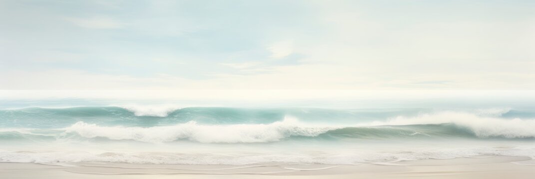 A Serene Coastal Scene With Abstract Ocean, Background Image, Background For Banner, HD