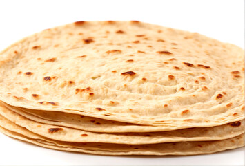 Tortilla bread isolated on white background