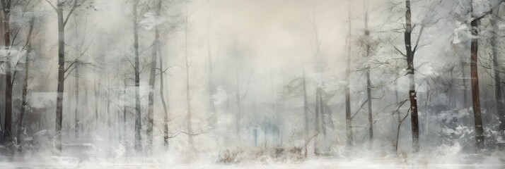 Fototapeta na wymiar A Tranquil Abstract Winter Forest Scene, Background Image, Background For Banner, HD