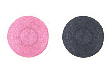 decorative rug for the interior isolated on white background, home decor, 3D illustration, cg render