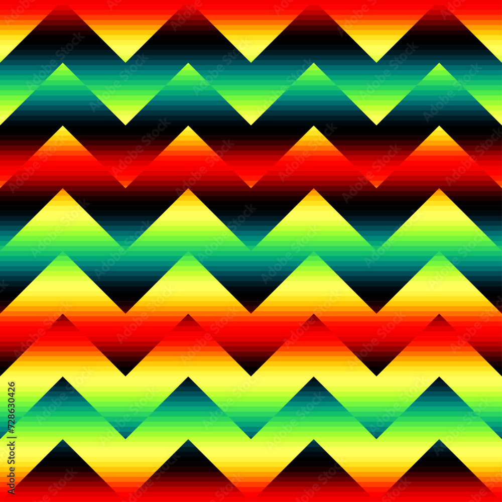 Poster Vector seamless pattern. Repeating geometrical regular pattern. Vector illustration.