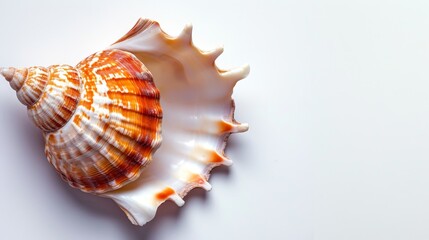 Obraz na płótnie Canvas closeup of seashell on white background