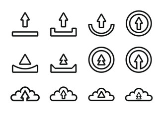 icon set upload button, simple design for graphic needs, eps 10.