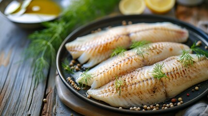 Cooking of the sole fish. Generative AI