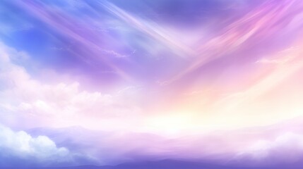 Bright glow in purple clouds