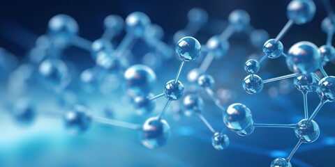 Glass model of molecule background