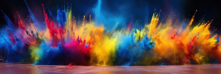 Obraz na płótnie Canvas A Vibrant Festival Of Colors With Abstract, Background Image, Background For Banner, HD